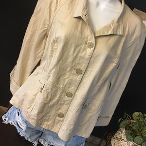 Chico’s Gold metallic blazer